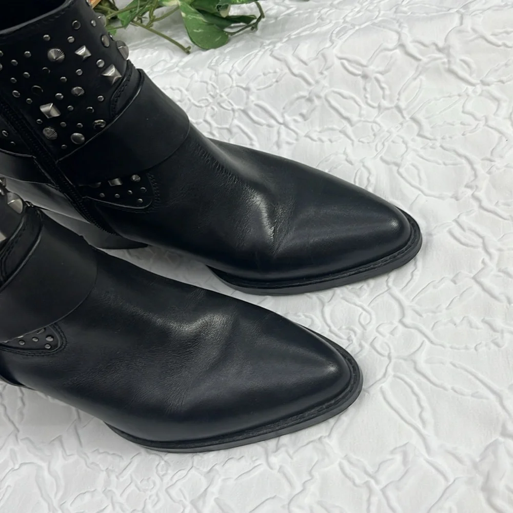 Coach Black Studded Ankle Booties - Picture 3 of 10